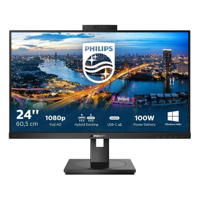 Philips 243B1JH Monitor 24'' Docking USB C e Webcam