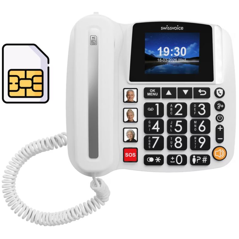 Swissvoice Xtra 4G 1650 Telefono fisso per anziani