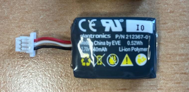 Batteria sostitutiva per Plantronics CS540 a 3 pin