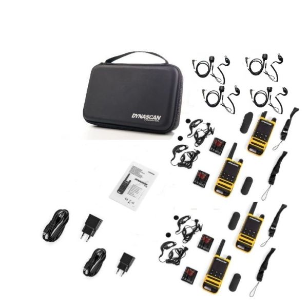 Pack quartetto Dynascan P19 + 4 auricolari ad archetto intercambiabili