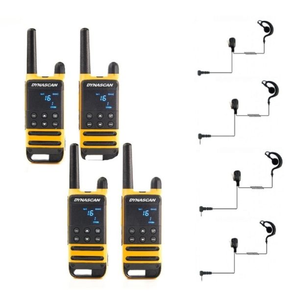 Pack quartetto Dynascan P19 + 4 auricolari ad archetto