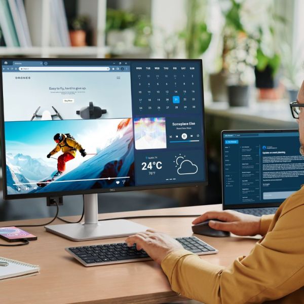 Dell S2725DC Monitor USB C QHD 27 inch office setup