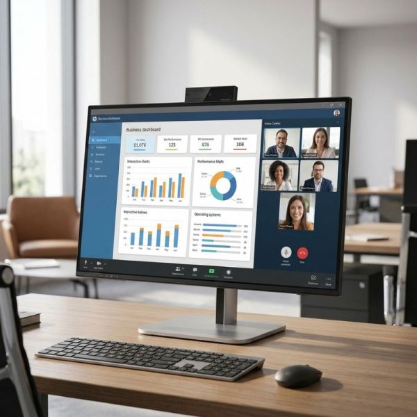 HP USB-C QHD monitor with webcam