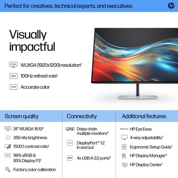 Monitor HP serie 7 Pro 24'' WUXGA 