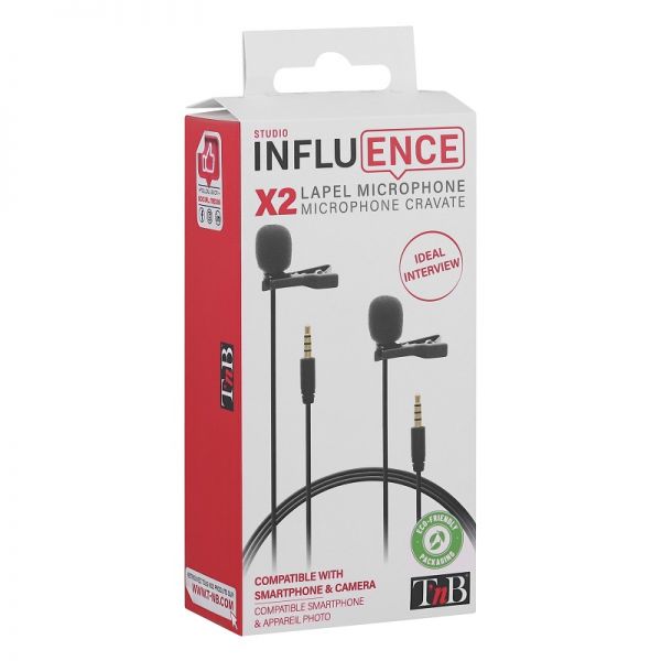 T’NB Influence Pacchetto da 2 microfoni da bavero