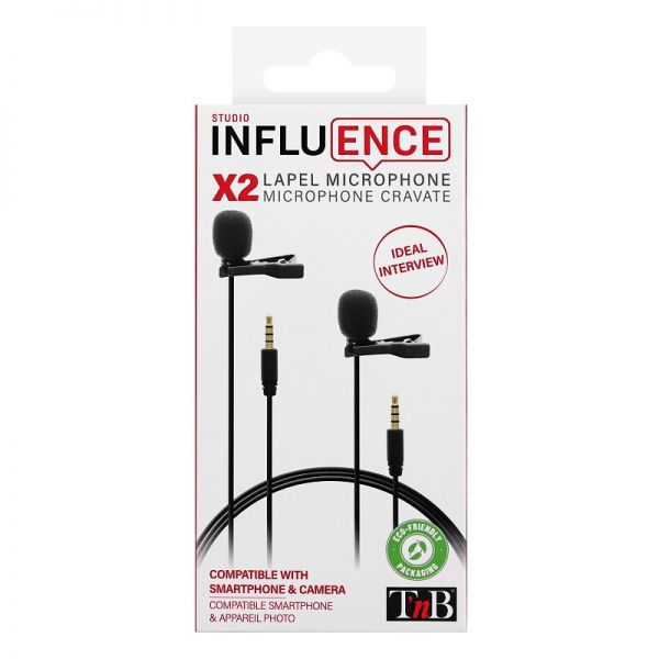 T’NB Influence Pacchetto da 2 microfoni da bavero