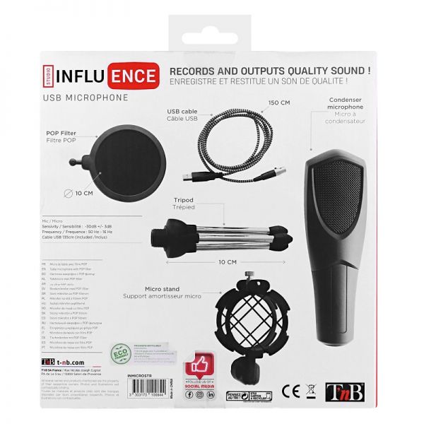 T’NB Influence Microfono omnidirezionale USB