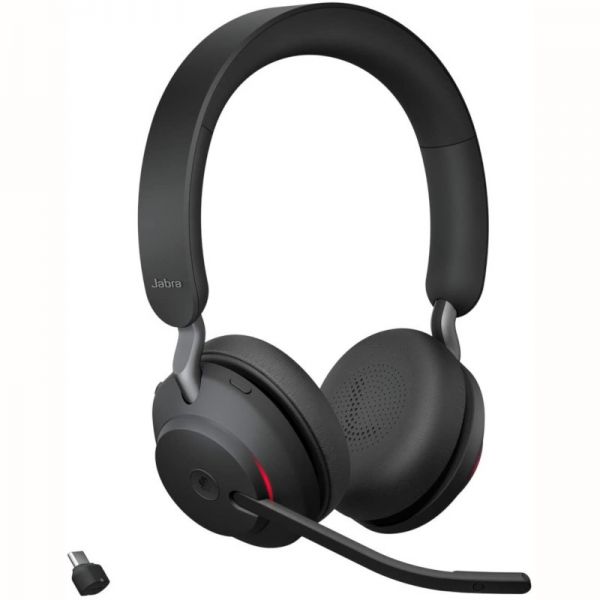 Jabra Evolve2 65 USB-C MS Duo con supporto di ricarica - Nero
