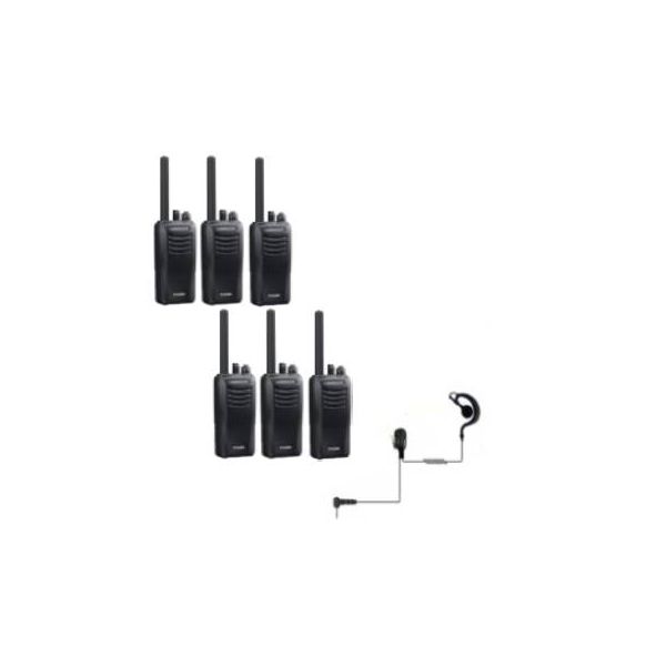 Confezione da 6 Kenwood TK-3501 e 6 auricolari PTT 