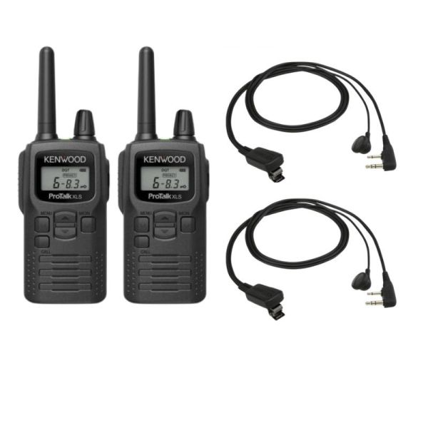 Pack 2x Kenwood PKT-300E + 2x Clip microphone with earpiece