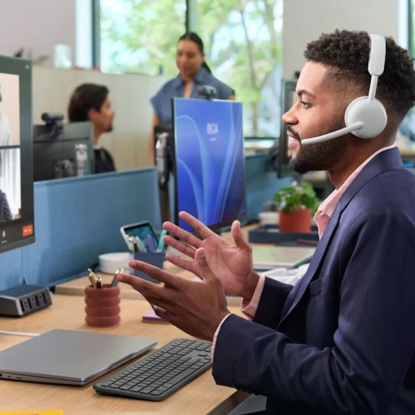 Logitech Zone Wireless 2 Bianco Teams con ricevitore