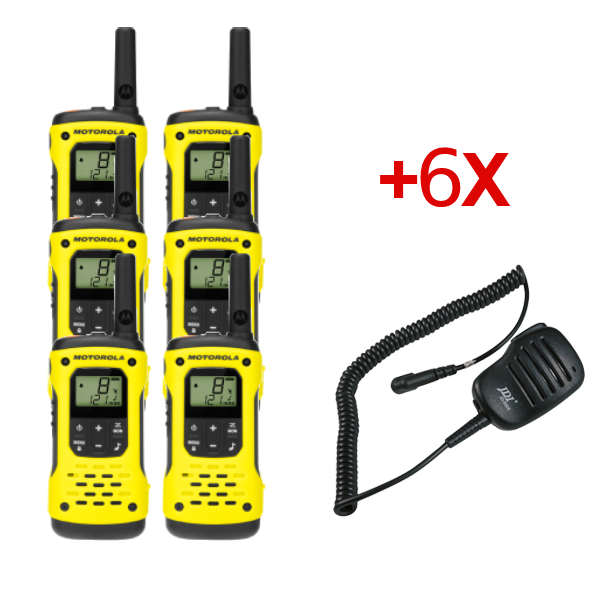 Pacchetto da 6 Motorola T92 e 6 microfoni altoparlanti