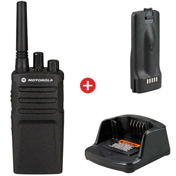 Motorola XT420 confezione da 6 pezzi e 6 auricolari PTT con valigetta