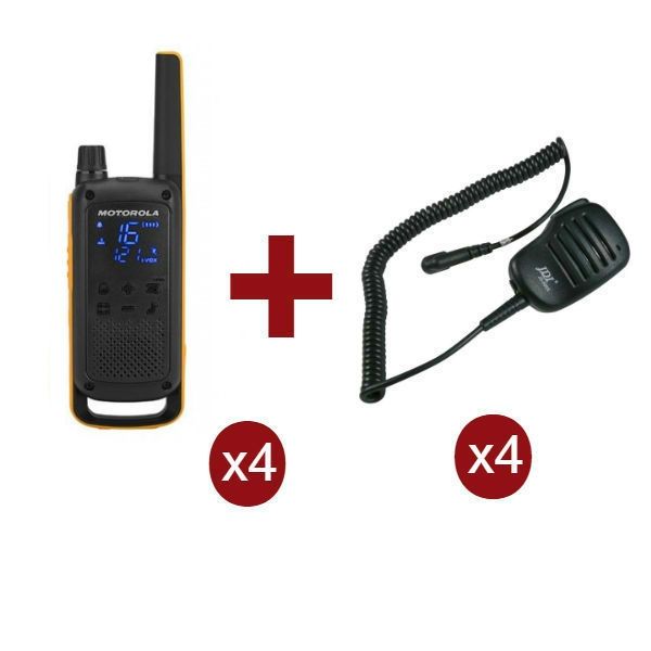 Motorola Talkabout T82 Extreme x4 + Microfoni levalier x4