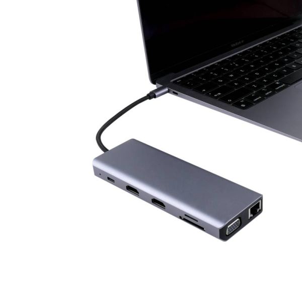 Adattatore Cleyver USB C 12 porte