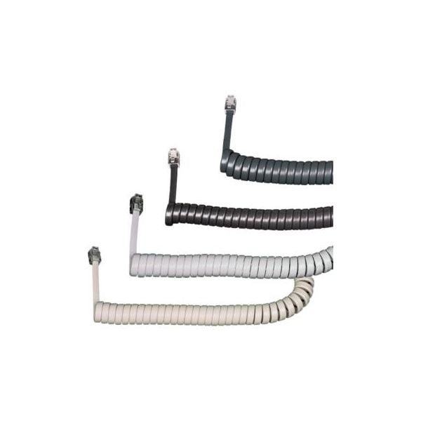 Coiled Telephone Handset Cord 5m (Graphite)