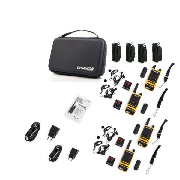Pack quartetto Dynascan P19 + 4 custodie con clip