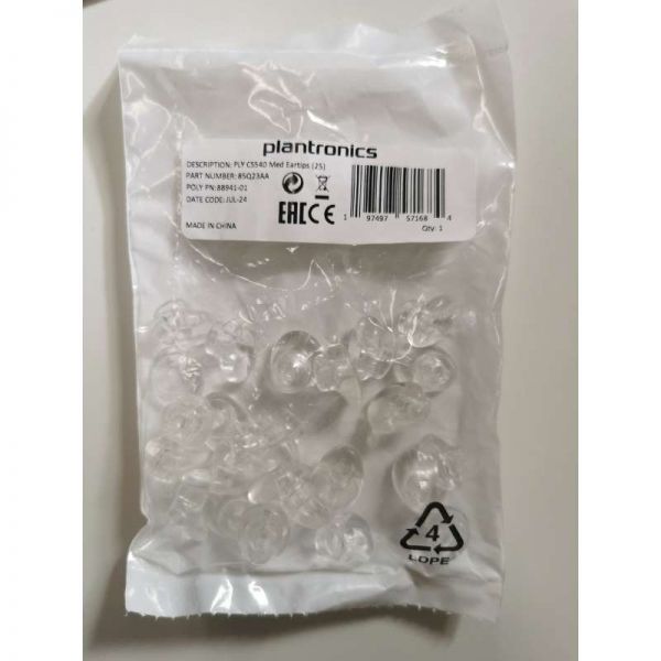 25 Ear Gel Plantronics per CS540/W440/W740