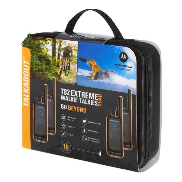 Pacchetto Motorola TLKR T82 Extreme Quad + 4 microfoni HP