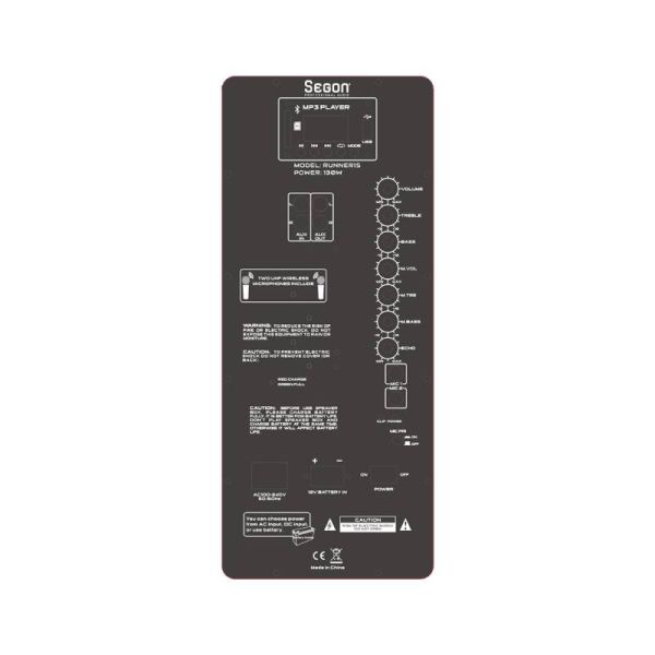 Cassa e microfoni Segon Runner 15