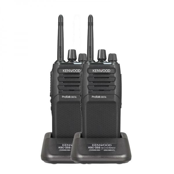 Confezione da 2 Kenwood TK3701DE + 2 Microfoni per altoparlanti