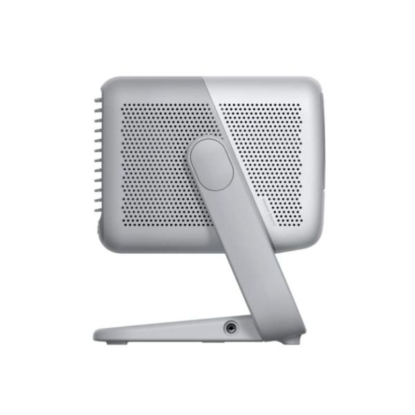 Compact 4K laser projector angled perspective