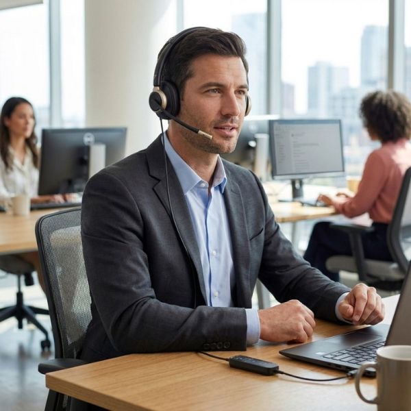 HP Poly Mission 820 wired USB headset