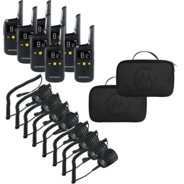 Confezione da otto Motorola XT185 + altoparlante e microfono + custodia