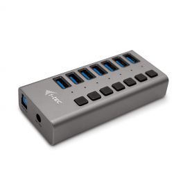 I-tec HUB di Ricarica USB 3.0 7 porte + Adattatore di Alimentazione 36 W