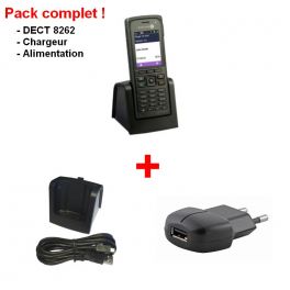 Pack completo Alcatel-Lucent 8262 con caricatore e alimentatore