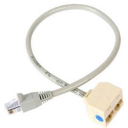 Adattatore doppia connessione RJ45 con cavo