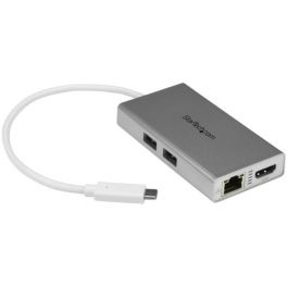 Adattatore Multifunzione USB-C per portatili - Power Delivery - 4K HDMI - Gbe - USB 3.0 - Bianco e Argento