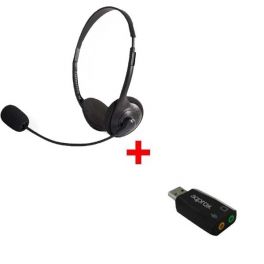 Pack: cuffie stereo con adattatore USB