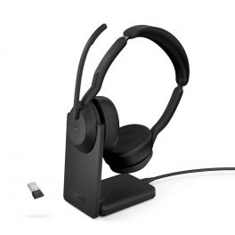 Jabra Evolve2 55 Stereo UC - met Link380 USB-A Dongle + Oplaadstandaard