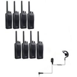 Confezione da 8 Kenwood TK-3501  e 8 auricolari PTT