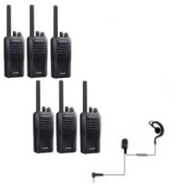 Confezione da 6 Kenwood TK-3501 e 6 auricolari PTT 