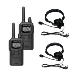 Pack 2x Kenwood PKT-300E + 2 headset con archetto e microfono