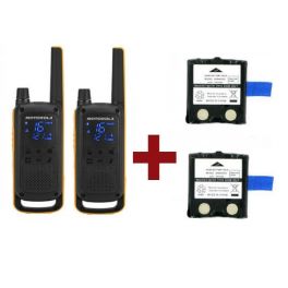 Motorola Talkabout T82 Extreme x2 + Batterie di ricambio x2