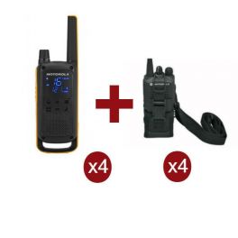 Pack Quartetto Motorola Talkabout T82 Extreme, 4x Custodie Universali