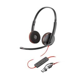 Cuffie Poly Blackwire 3220 USB-C MS+ Adattatore USB-C/A