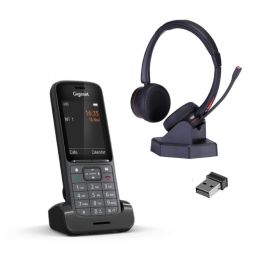 Pack telefono DECT compatto e leggero con cuffia UC