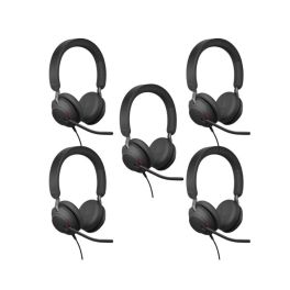 Pack di 5 Jabra Evolve2 40 USB-C/A MS Stereo SE per ufficio