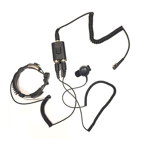 Micro-auricolare laringofono versione Kenwood 2 pin