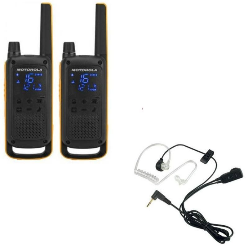 2 Motorola TLKR T82 Extreme e 2 auricolari Bodyguard