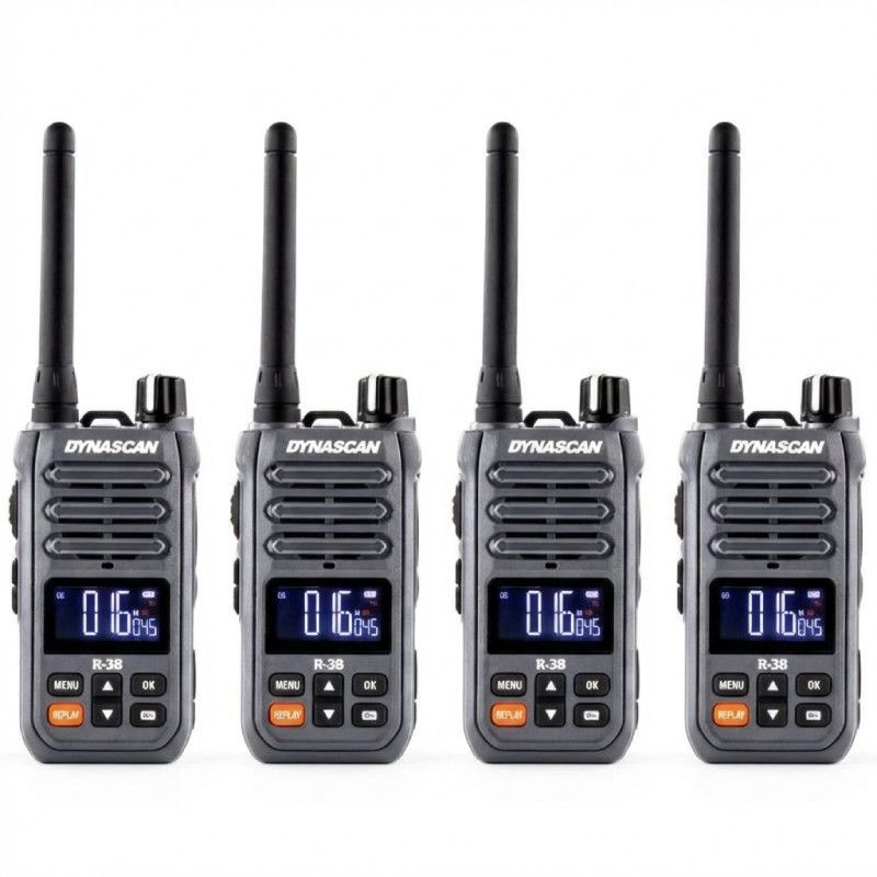 Pack 4 walkie talkie PMR446 Dynascan R38
