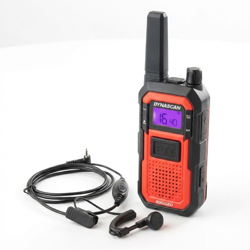 Pack walkie talkie Dynascan Rugged + auricolare ad archetto Dynascan F-15