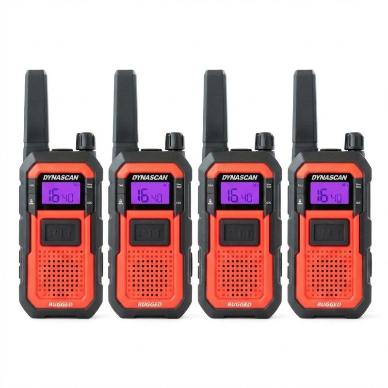 Pack 4 walkie talkie PMR446 Dynascan Rugged