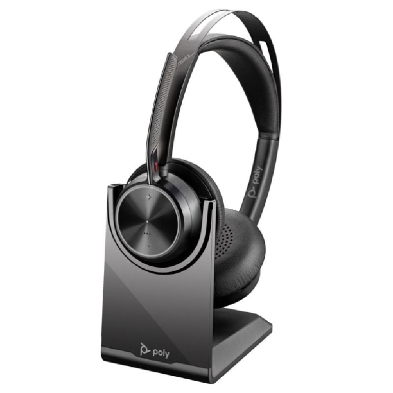POLY Voyager Focus 2 + adattatore USB-C/A + Base