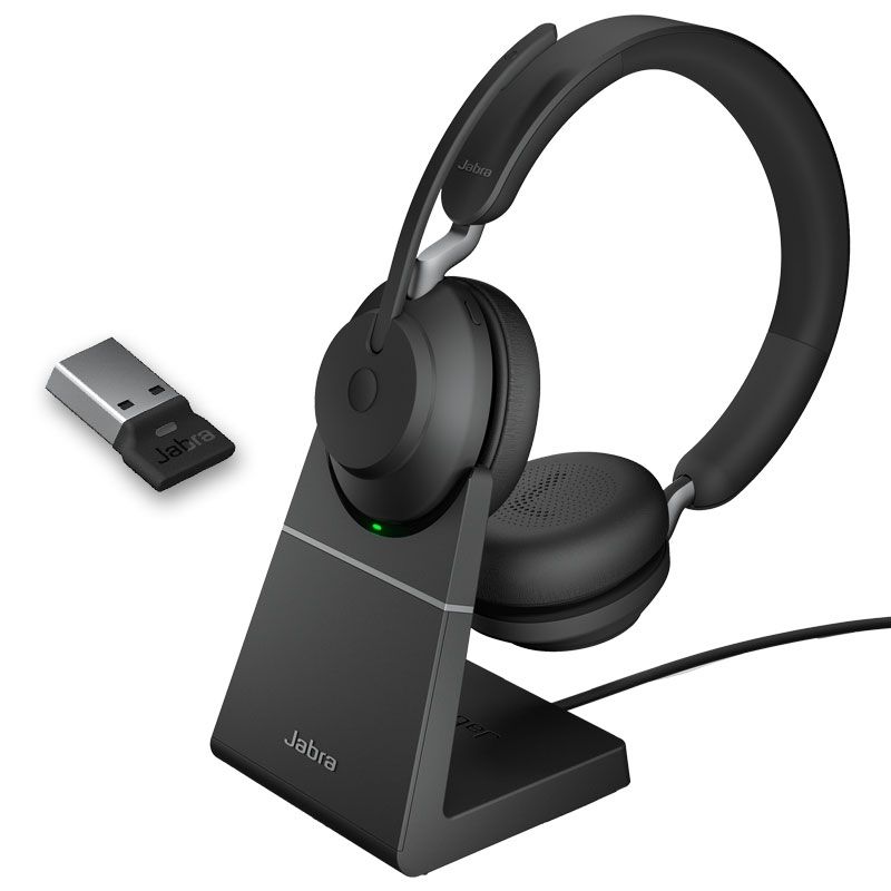 Jabra Evolve2 65 Stereo USB-A UC con supporto di ricarica 