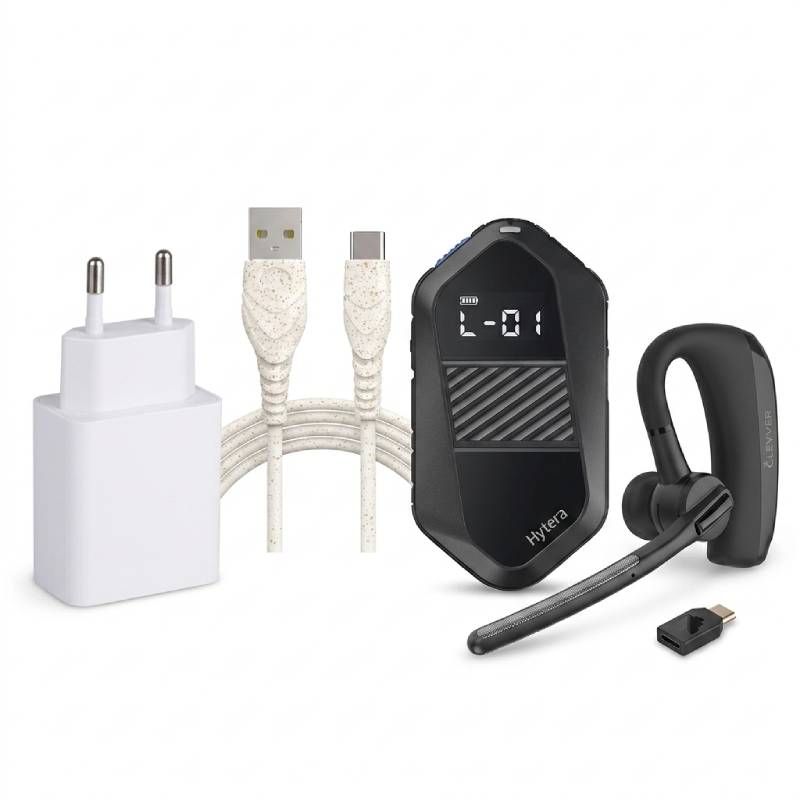 Pack radio Hytera S1e con caricabatterie + auricolare Cleyver